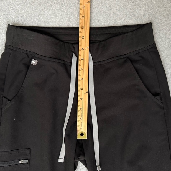 Figs Jogger Scrub Pants Womens Medium Black Zamora Medical Nurse Dental Health - Picture 13 of 14
